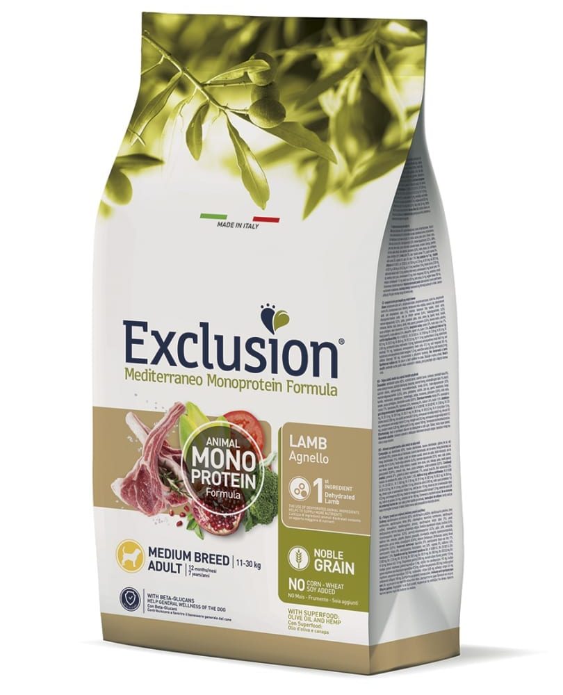 EXCLUSION MEDITERRANEO DOG LAMB M 3 kg
