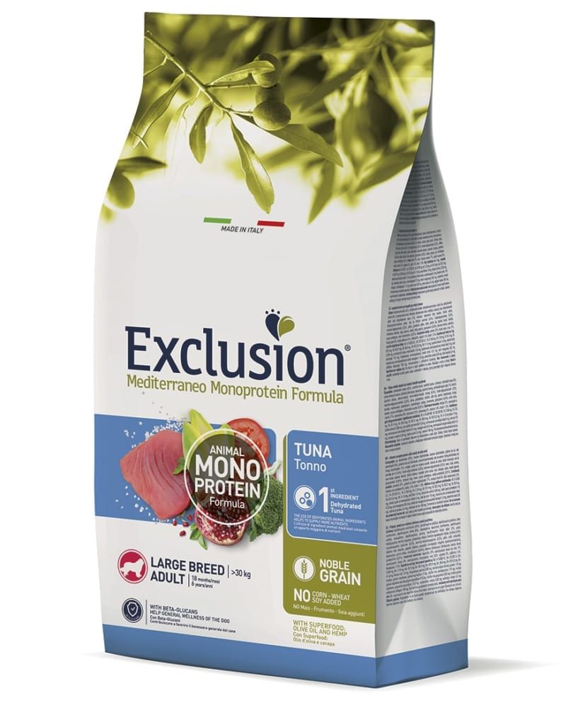 EXCLUSION MEDITERRANEO DOG TUNA L 12kg